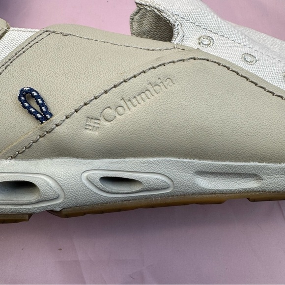 Tan Canvas Slip-On Boat Shoes Lightweight Fishing Coastal Sz 12 ᴄᴏʟᴜᴍʙɪᴀ PFG - Picture 7 of 11